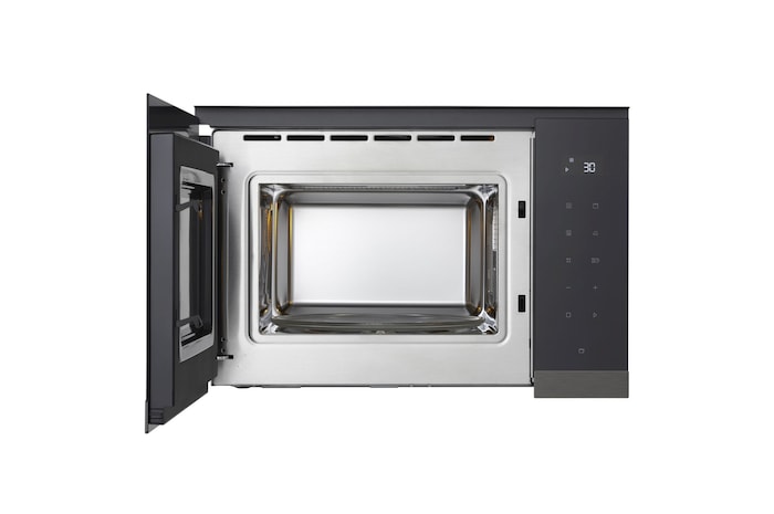 Foto frontale con sportello aperto forno microonde da incasso MG7Z2593B